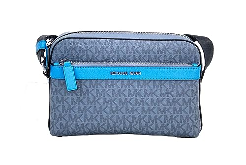 Sac utility Michael Kors Cooper en denim bleu multi et imprimé signature