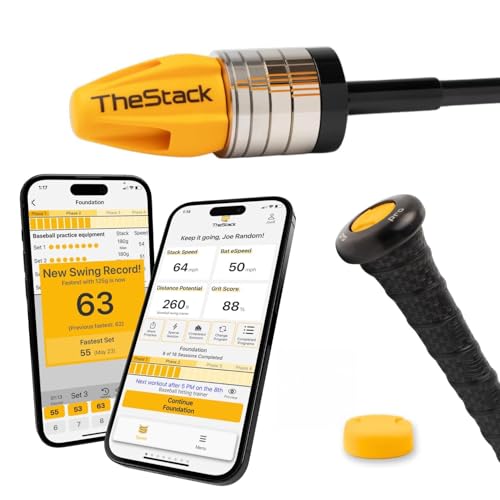 TheStack Baseball Swing Speed Training - Smart App System to Increase Bat Speed, Power, and Exit Velocity - Train Like The Pros - for Baseball and Softball Players