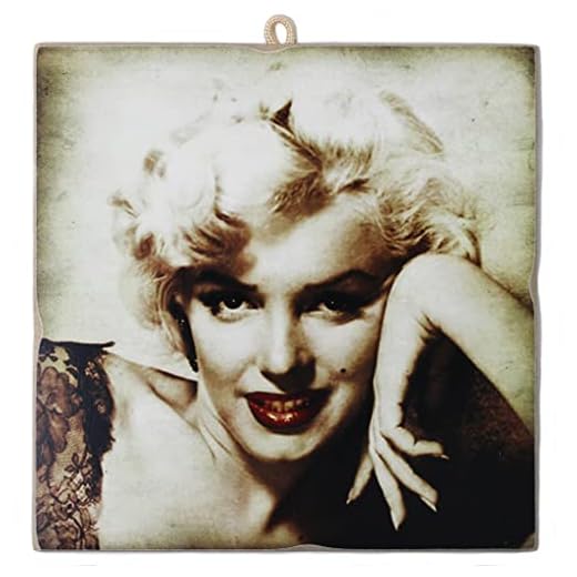 KUSTOM ART Cucuba - Cuadro de estilo vintage Marilyn Monroe de colección, impresión sobre madera, medidas 23 x 23 cm.