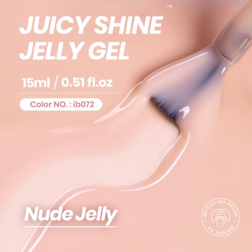 Image of Beetles Nude Gel Nail Polish 15ml Jelly Neutral Nude Gel Polish