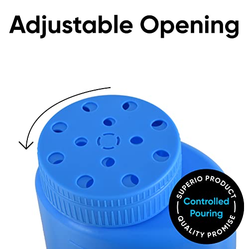 Image of Ice Melt Salt Spreader Handheld Shaker for Lawn Seed, Salt, Ice Melt, Deicer Shaker 2 Liter, Adjustable Hole Size, Handy for Lawn Seed Salt To Deice