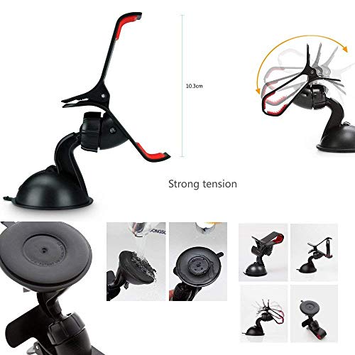 Sturdy Nylon Leather Belt Clip Hip Holster For Xiaomi Mi 9, Mi 8, Redmi Go, Note 7, Mi Play, Mix 3, Mi Note 3 Smartphones, (And Windshield Car Mount And Universal Aux Cable) #TOP4