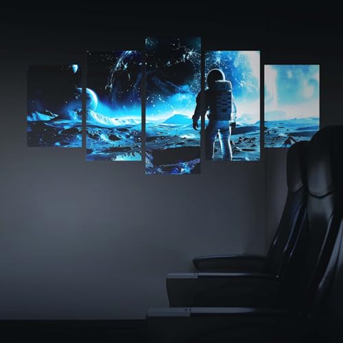 SNAIL GARDEN 5 piezas stickers 3D astronauta luminiscentes