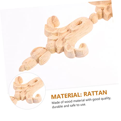 Artibetter 2Pcs Cabinet Decoration Decals Corner Furniture Vintage Decor Floral Decor Wardrobe Applique Wardrobe Floral Onlay Cupboard Applique Carved Wood Applique Carved Applique Home Decor #TOP4