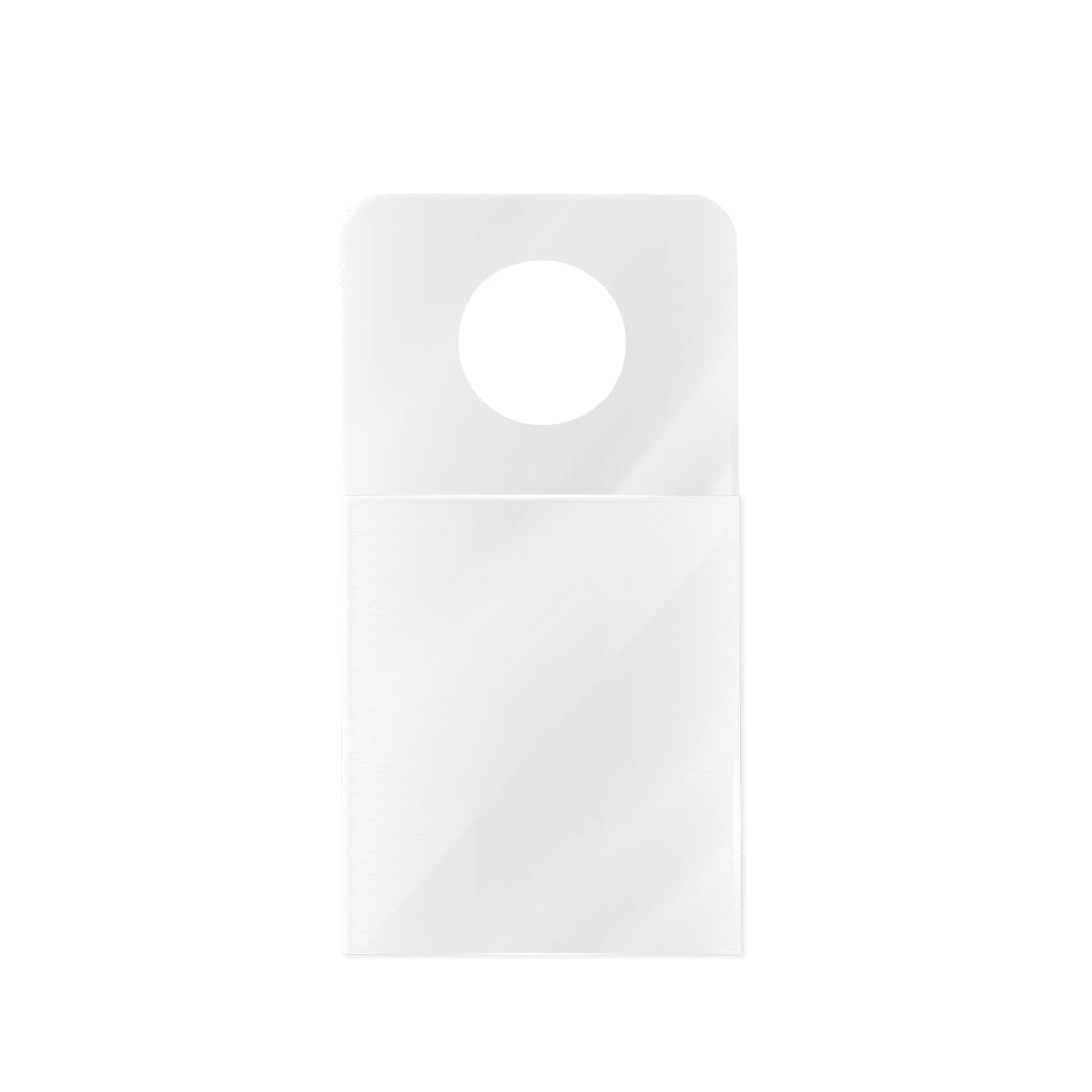 Adhesive Plastic Circular Hang Tabs 1 7/8" X 7/8" - Great for Retail Displays in Business Shops and Stores, Strong Hold, Self Adhesive Hang Tabs for