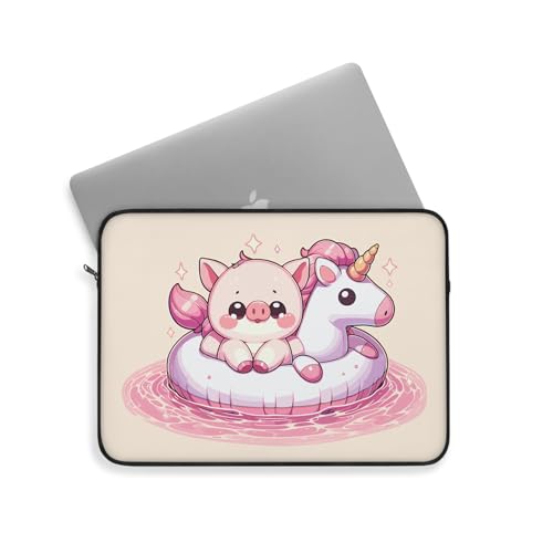 Étui pour ordinateur portable 15 pouces cochon rose anti-rayure