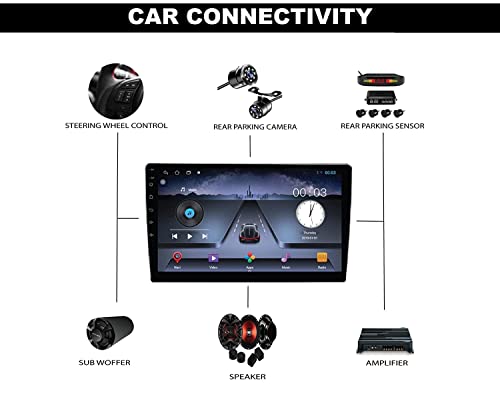 Image of Auto Snap 9 Touch Screen Double Din Player Android 12 Gorilla Glass IPS Display Car Stereo 2GB Ram /16GB ROM with Navigation /Mirror Link Steering Wheel Control