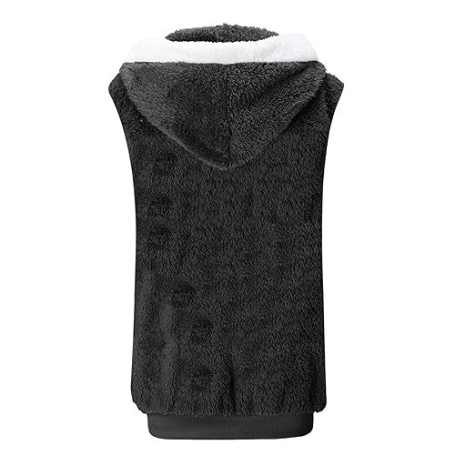 Womens Fall Winter Sleeveless Coat Zip Up Hoodie Jacket Warm Sherpa Jackets Vest Coats with Pockets4