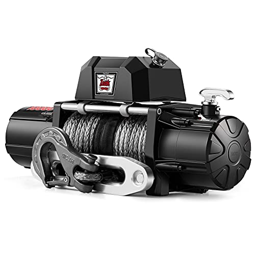 ZEAK 10000lb. Electric Truck Winch Synthetic Rope 12V, for SUV Trailers Offroad, Waterproof, Wireless Remote