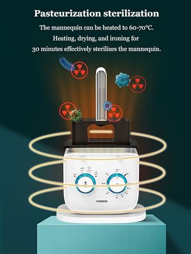 Automatic Steam Iron, Compact, Safe, Portable, Fully Hands-Free Operation, Hot Air Drying System with Temperature Control, Quick Ironed Dry for Shirts, Pants, Jackets, Shoes
