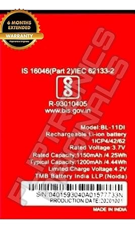 Image of BL-11DI Battery for Itel IT613 IT5026 6120 IT6110 IT6130 Battery with 6 Month Warranty****(P117)