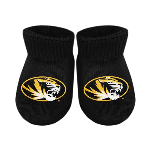 Baby Bootie Sock - Missouri Tigers - Black - Newborn - 6 Mos