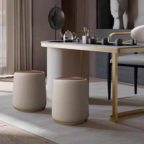 Asiento cómodo para aplicación de maquillaje con base de metal 2