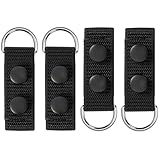 TACNEX Duty Belt Suspenders Loop Attachment with Metal Ring Nylon Tool/Utility Belt Keepers Connectors Police Harness Extenders/Adapter fit up to 2.25 inch Wide Universal Fit
