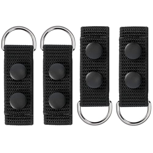 TACNEX Duty Belt Suspenders Loop Attachment with Metal Ring Nylon Tool/Utility Belt Keepers Connectors Police Harness Extenders/Adapter fit up to 2.25 inch Wide Universal Fit