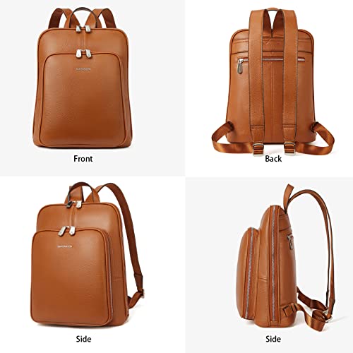 Image of BOSTANTEN Genuine Leather Backpack Purse Casual College Travel Bags for Women
