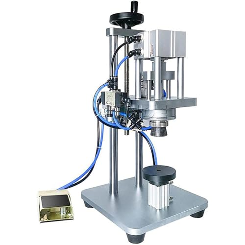 Tappatrice Pneumatica con Interruttore A Pedale, Altezza Regolabile per Sigillare Flaconi di Profumo, Olio E Spray-13MM