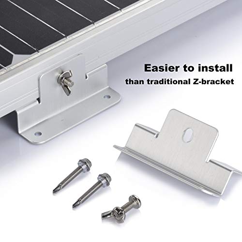 Suner Power 12V Waterproof Solar Battery Trickle Charger & Maintainer - 30 Watts Solar Panel Built-In Intelligent Mppt Solar Charge Controller + Upgraded Z Brackets + Sae Connection Cable Kits #TOP5