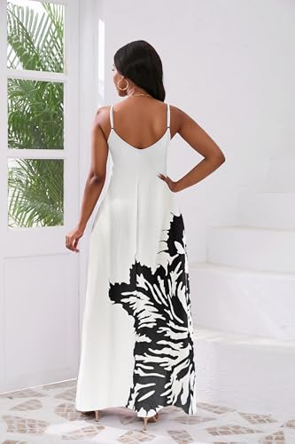 Image of vunahzma Womens Casual Fashion Sleeveless Plus Size Loose Long Sexy Maxi Dress with Pockets