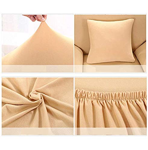 Housse coussin de canapé unie pour masquer l'usure d'un fauteuil