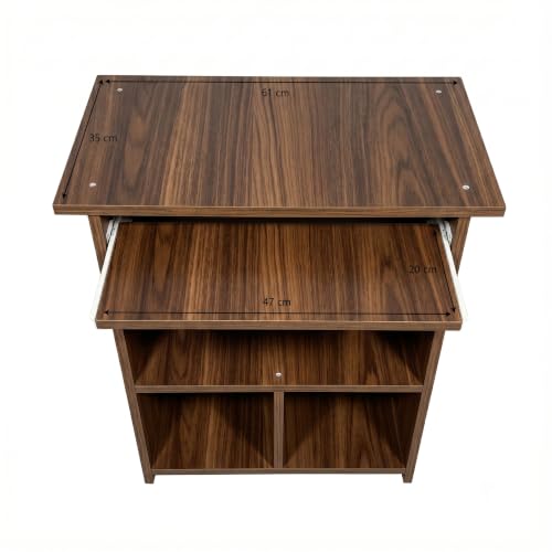 Image of Purple Furniture Engineered Wood Elite Home Office Computer Table,Study Desk,Writing Desk and Lap Desk for Students,Kids and Adults(Matte Finish, Do-It-Yourself, Small) (Classic Walnut)
