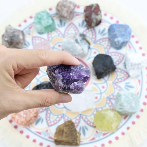 Image of 2Pcs Amethyst Crystals 1.8-2.2 inch Large Purple Raw Stones Rocks
