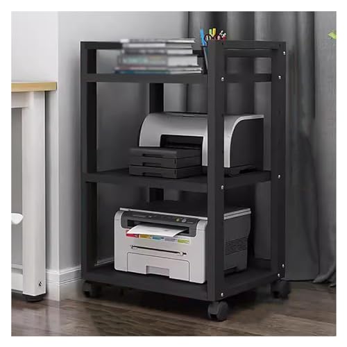 Support d'armoire stéréo noir pour équipement audio vidéo et meuble multimédia robuste au sol