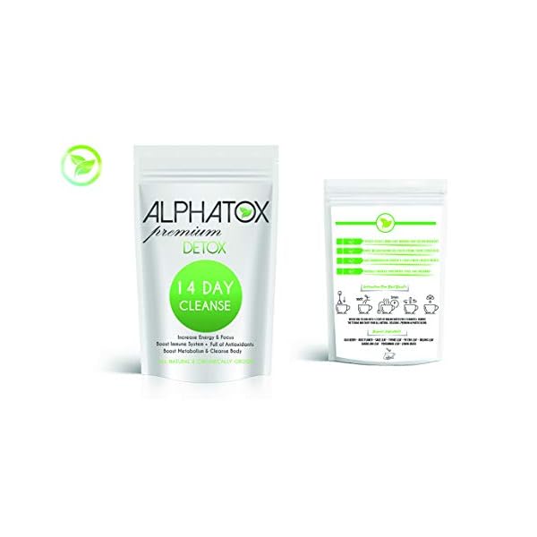 Alphatox 7 Day Premium Detox Tea Cleanse for Women & Men, Helps Lose Weight Naturally, Full of Antioxidants, Reduce Bloat, 7 Slim Herbal Diet Tea Bags, All Organic Teatox Blend