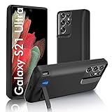 SlaBao Galaxy S21 Ultra Battery Case, Kickstand & Dual Device Charging & Priority Charging Case, 5000mAh Rechargeable Backup Charger Case for Samsung S21 Ultra 5g(6.8') Black