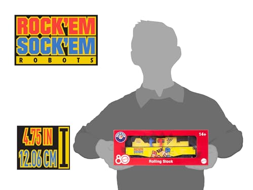 Lionel Mattel Rock Em Sock Em Robots O Gauge Model Train Chasing Gondola Car by Lionel - Image 8