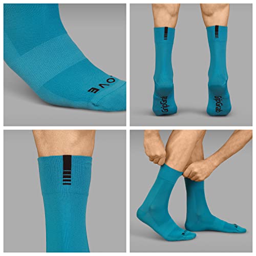 Image of GripGrab Lightweight SL Summer Cycling Socks - 2 Lengths, Road & Gravel | Breathable Coolmax mesh, stretch arch support, short ~3.5 in or tall ~6 in cuff - road, MTB, gravel & indoor biking