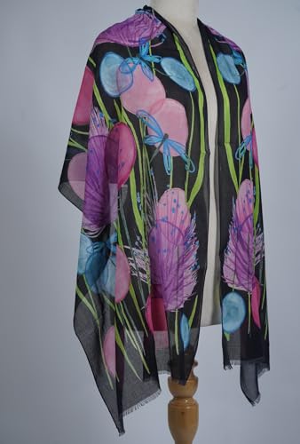 Image of VIC Cotton Modal Digital Print Scarf for Women | Digital Print Designer Stole | Soft Lightweight Luxury Wrap | Premium Cotton Modal Blend | 55 x 170 cm | VIC-SM-DP5517