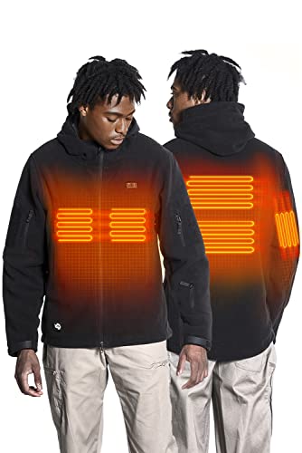 Antarctica Gear Heated Jacket With 12V 16000Mah Battery Pack, Polar Fleece Coat For Men Women, Fit Zip Hood Winter Jacket #TOP1