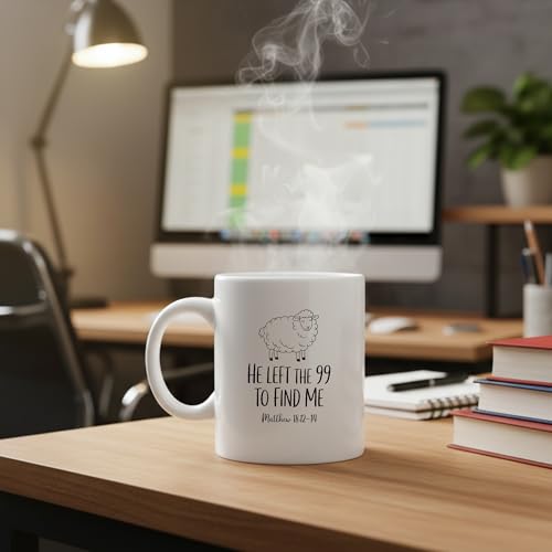 Panvola He Left The 99 To Find Me Jesus Coffee Mug 11oz White by Panvola - Used condition - Image 7