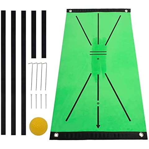 BEIAOSU Golf Swing Mat, Portable Golf Training Mat for Outdoor, Professional Golf Hitting Mat for Detection Analysis of Swing Path Golf practice Accessories Set for Indoor Cover