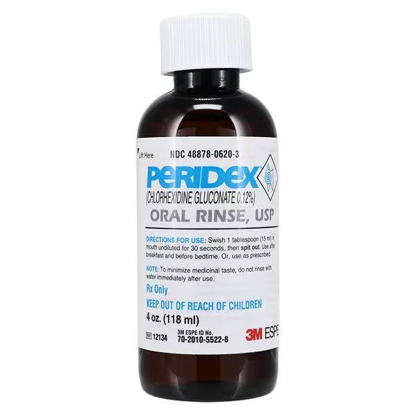 3M ESPE 12134 Peridex CHG 0.12% Oral Rinse Mint 4 Oz Bottle