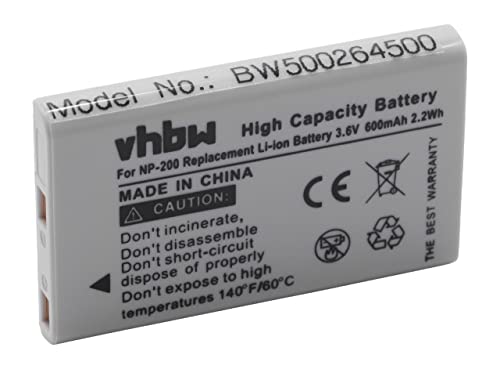 vhbw Batterie Compatible avec Minolta Dimage XT Biz, X, Xg, XI, XT caméra vidéo caméscope (700mAh, 3,7V, Li-ION) - Remplacement pour NP-200