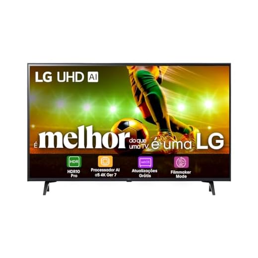 Smart TV 4K 55" LG UHD 55UT8050 Processador α5 Ger7 AI Alexa/Chromecast integrado Otimizador de Jogos webOS 24 Controle Smart Magic