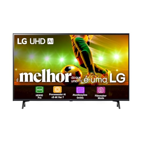 Smart TV 4K 55' LG UHD 55UT8050 Processador α5 Ger7 AI Alexa/Chromecast integrado Otimizador de Jogos webOS 24 Controle Smart Magic