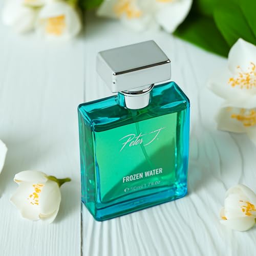 Image of Peter J Frozen Water Eau De Parfum 50ml for Men | Crisp, Cool & Long-Lasting Scent with Geranium, Jasmine & Sandalwood | Premium Eau De Parfum Gift Spray | Refreshing & Elegant Fragrance for Him