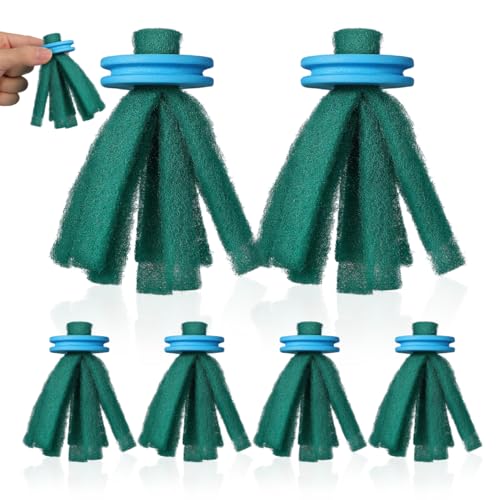 Sewroro 10pcs Fish Spawning Mops: Floating Egg Collector for Aquarium Tanks - Soft Sponge Breeding Grass for Fry Protection and Fish Farming Supplies