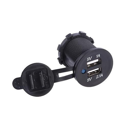 Cargador doble USB para moto impermeable compatible con móvil y GPS