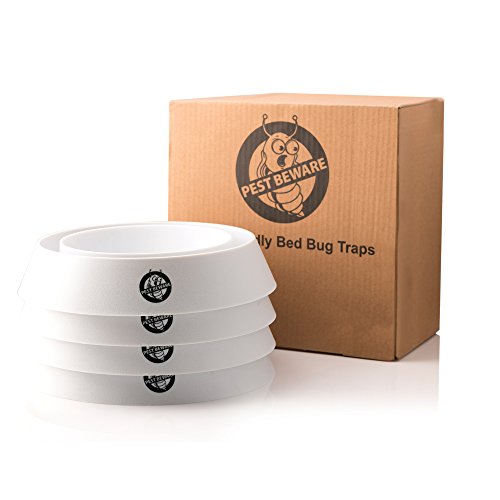 Pest Beware Bed Bug Trap Repeller Interceptors Large Bedbug Interceptor Cups for Bed Legs - Safe Natural Defense Repellent Traps -Indoor Eco Bedbugs Removal Detection Treatment and Bugs Eliminator Pest Beware Bed Bug Trap Repeller Interceptors Large Bedbug Interceptor Cups for Bed Legs - Safe Natural Defense Repellent Traps -Indoor Eco Bedbugs Removal Detection Treatment and Bugs Eliminator