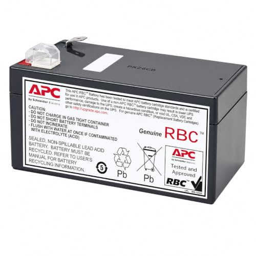 APC Genuine UPS Replacement Battery RBC35 for Models BE350G, BE350C | Genuine APC replacement battery for Back-UPS models BE350G, BE350C.Factory tested. Easy DIY install. 2-yr warranty - image 1