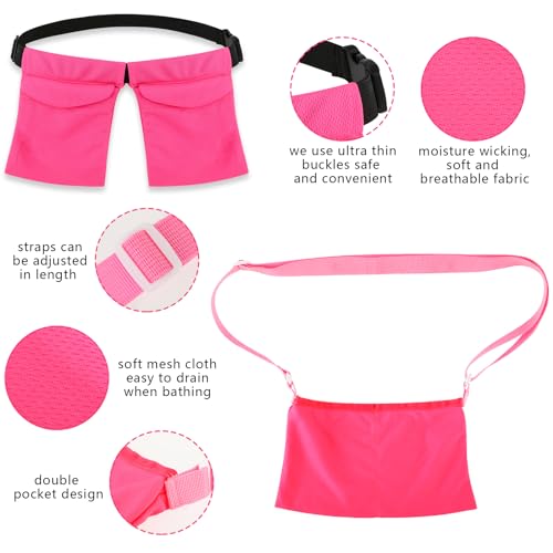 Image of Tummy Tuck Post Surgery Supplies, Adjustable Mastectomy Drain Holder Drain Holder After Tummy Tuck Mastectomy Drainage Pouch with Shower Bag Breast Reduction Mastectomy Recovery Must Haves(Rose Red)
