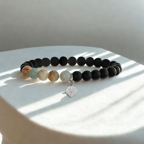 Pulsera Hombre True Religion Negra 8mm 8 pulg miniatura 4