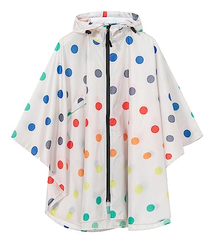 Image of SaphiRose Lightweight Kids Rain Poncho Waterproof Jacket Zipper Up Rain Coat