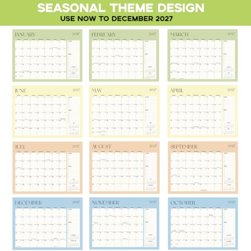 Image of Desk Calendar 2026-2027 with Desk Mat, 18-Month Large 22 inch x 17 inch Desk Pad Calendar from Jul 2026 to Dec 2027, Seasonal Theme Desktop Monthly Calendar for Home Office School