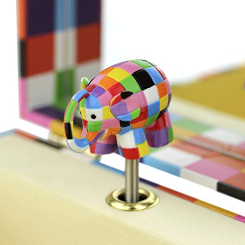 Trousselier - Elmer der Elefant - Schatztruhe - Spieluhr - Ideales Kindergeschenk - Musik Schubert Serenade - Farbe bunt – Bild 6