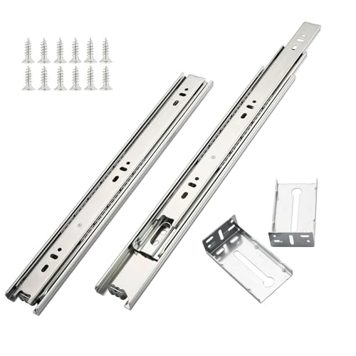 Hitess 10 Pairs of 18 Inch Full Extension Ball Bearing Side Mount Cabinet Drawer Slides,85 LB Load Capacity with Rear Mounting Brackets by Hitess - Used condition - US$29.14